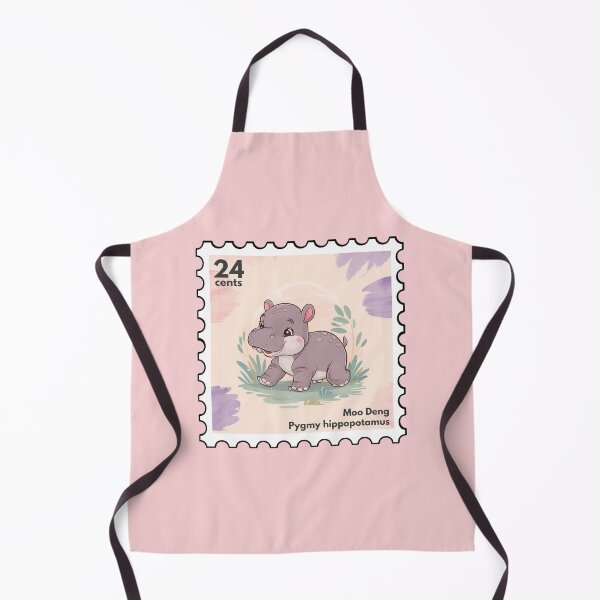 Item preview, Moo Deng (Pygmy hippopotamus) Stamp designed and sold by RabbitK.