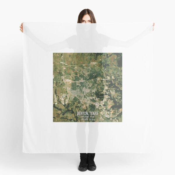Denton Texas Map Scarf