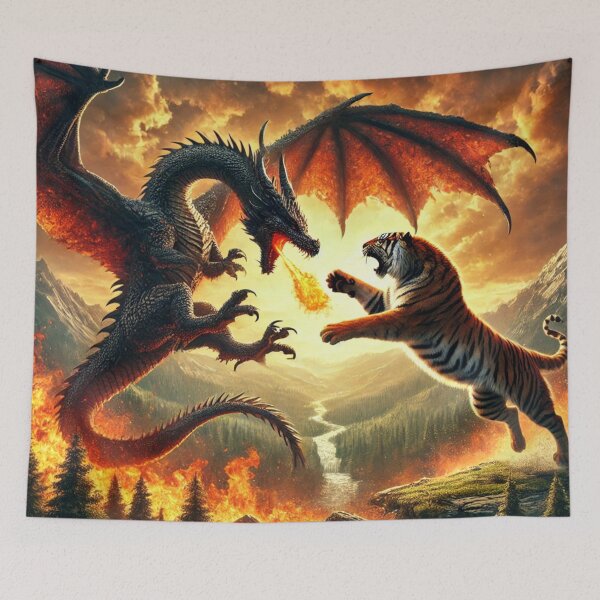 Item preview, Epic Battle: Dragon vs. Tiger Showdown designed and sold by aunins7.