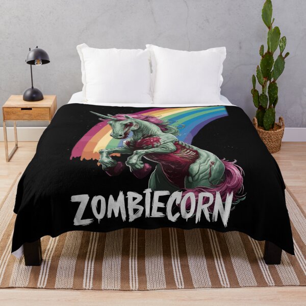 Item preview, Zombiecorn Rainbow Undead Unicorn designed and sold by Quirky Shirts.