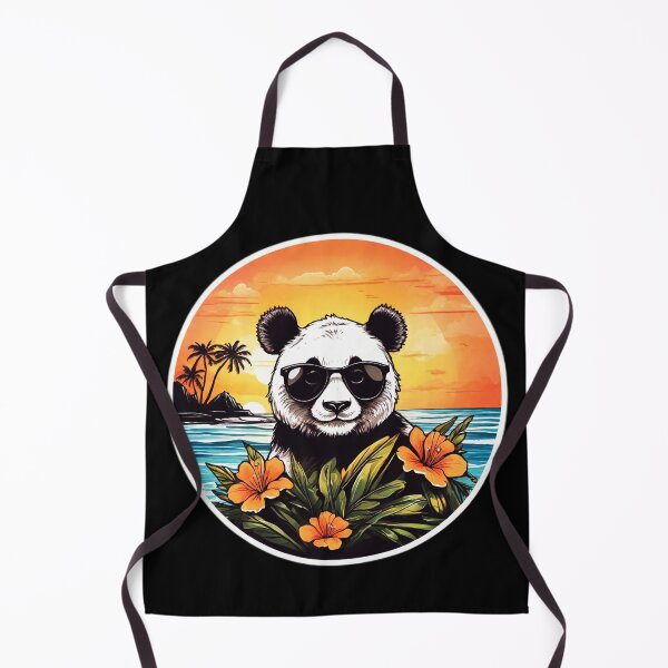 Item preview, Panda Bear with Sunglasses on a beach in Hawaii designed and sold by NautiChic.