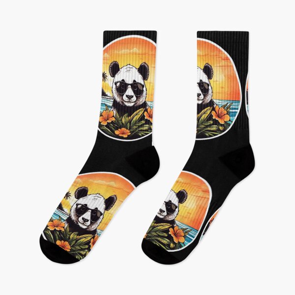 Item preview, Panda Bear with Sunglasses on a beach in Hawaii designed and sold by NautiChic.