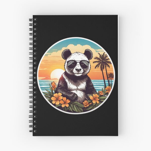 Item preview, Giant Panda Bear with Sunglasses on a beach in Hawaii designed and sold by NautiChic.
