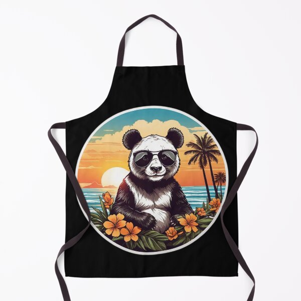 Item preview, Giant Panda Bear with Sunglasses on a beach in Hawaii designed and sold by NautiChic.
