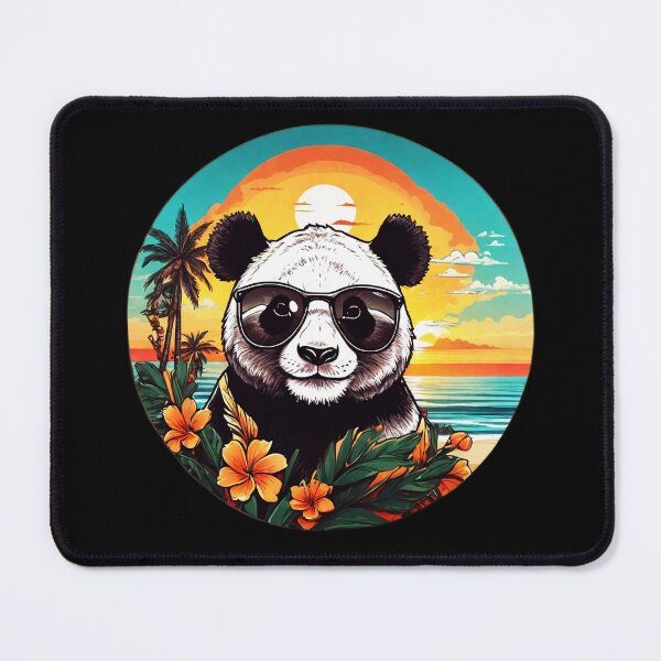 Item preview, Giant Panda Bear at Sunset on a beach in Hawaii designed and sold by NautiChic.
