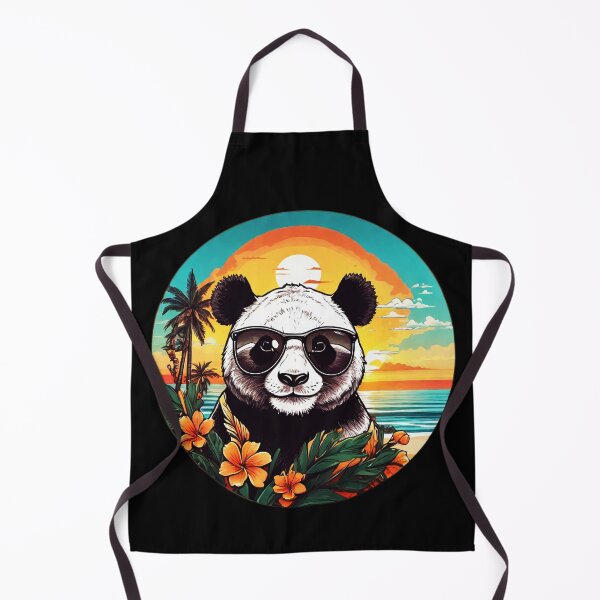 Item preview, Giant Panda Bear at Sunset on a beach in Hawaii designed and sold by NautiChic.
