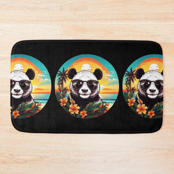 Item preview, Giant Panda Bear at Sunset on a beach in Hawaii designed and sold by NautiChic.