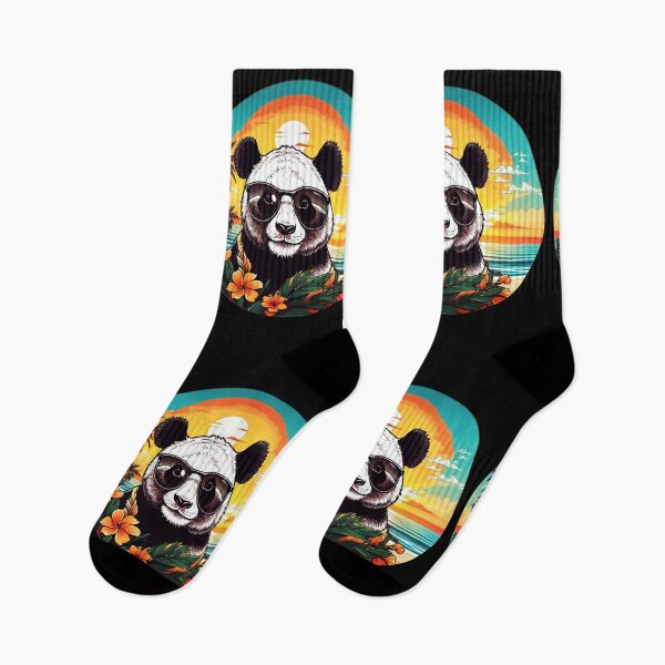 Item preview, Giant Panda Bear at Sunset on a beach in Hawaii designed and sold by NautiChic.