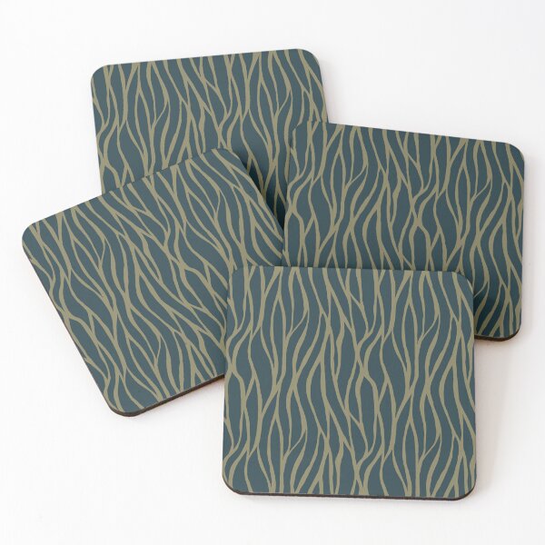Item preview, Wave of kelps on dark blue background designed and sold by aysegulkacar.