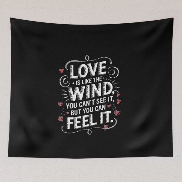 Item preview, Love is Like the Wind - Romantic Inspirational Quote Art designed and sold by love3617.