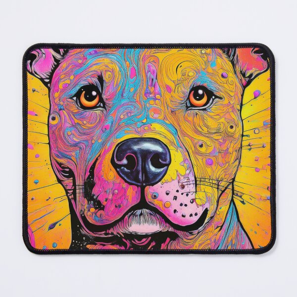 Item preview, Colourful Staffordshire Bull Terrier Dog Marbled Effect Pet Portrait designed and sold by Adam Regester.