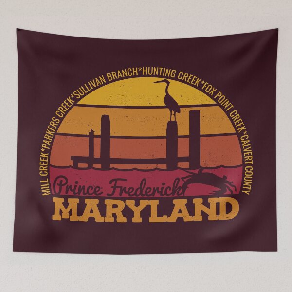 Item preview, Prince Frederick Maryland Sunset Retro Local Pride Logo designed and sold by CRHPOD20.