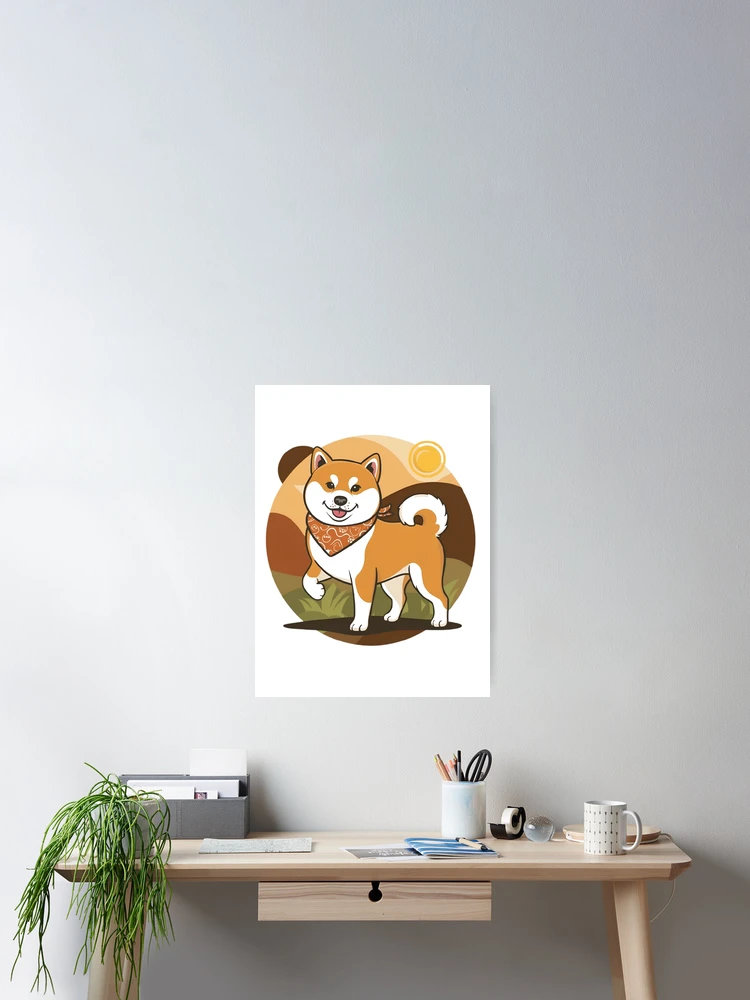 Thumbnail 2 of 3, Poster, Western Shiba designed and sold by R3FDesign.