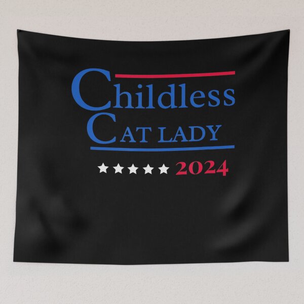 Item preview, 2024 Childless Cat Lady Madam President Kamala designed and sold by Greenbacks.