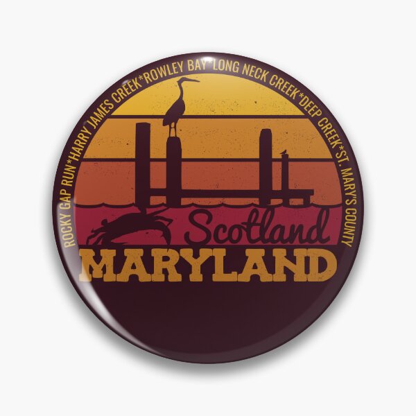 Artikelvorschau, Schottland Maryland Sonnenuntergang Retro Local Pride Logo entworfen und verkauft von CRHPOD20.