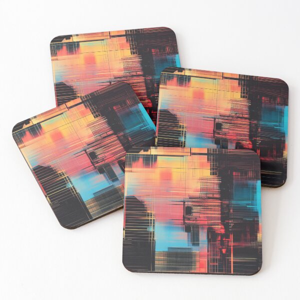 Item preview, Futuristic grids and digital glitches designed and sold by mind-coloring.