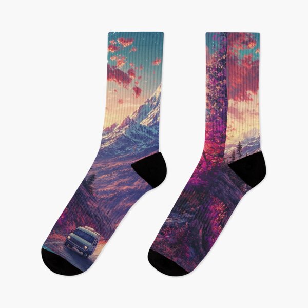 Item preview, Van in Mountains designed and sold by NicolasGlowArt.