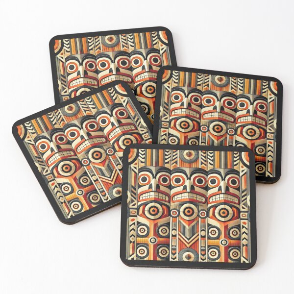 Item preview, Tribal North American Totem Pole Design 1 designed and sold by TribalioDesigns.