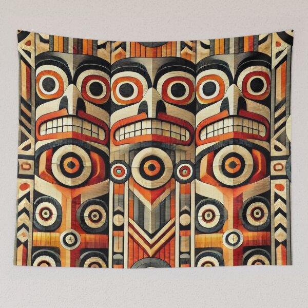 Item preview, Tribal North American Totem Pole Design 1 designed and sold by TribalioDesigns.