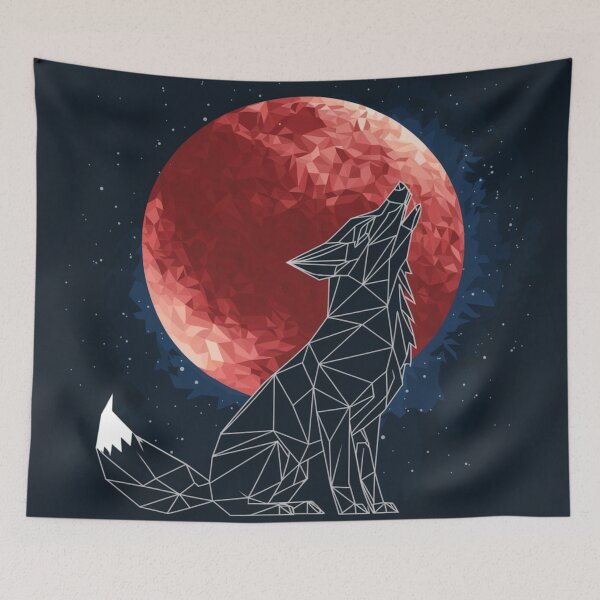 Item preview, Powerful Geometric Fox With the moon designed and sold by Angie-Atelier.