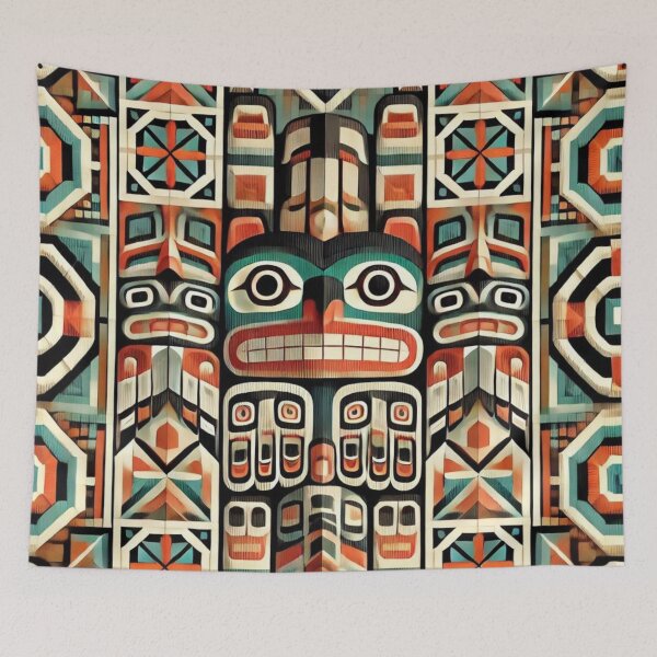 Item preview, Tribal North American Totem Pole Design 2 designed and sold by TribalioDesigns.
