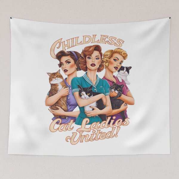 Item preview, Childless Cat Ladies United Madam President Kamala designed and sold by Greenbacks.