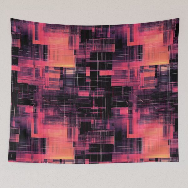 Item preview, Futuristic grids and digital glitches designed and sold by mind-coloring.