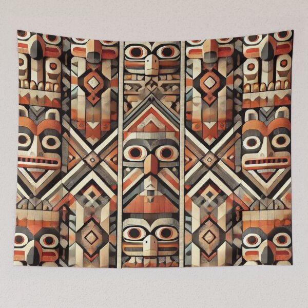 Item preview, Tribal North American Totem Pole Design 3 designed and sold by TribalioDesigns.