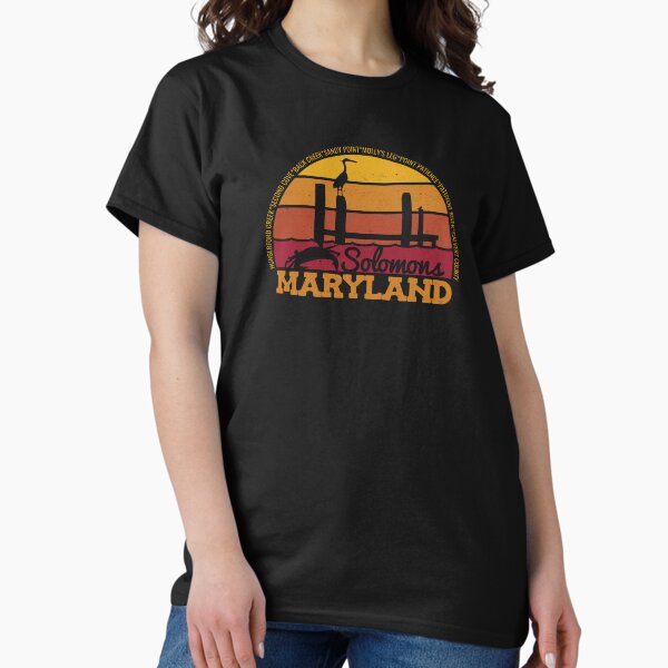 Solomons Maryland Sunset Retro Local Pride Logo Classic T-Shirt