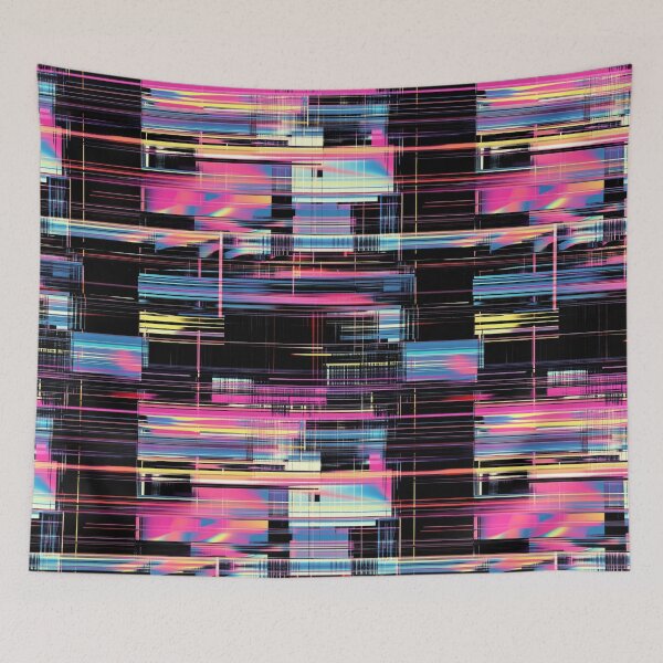 Item preview, Futuristic grids and digital glitches designed and sold by mind-coloring.