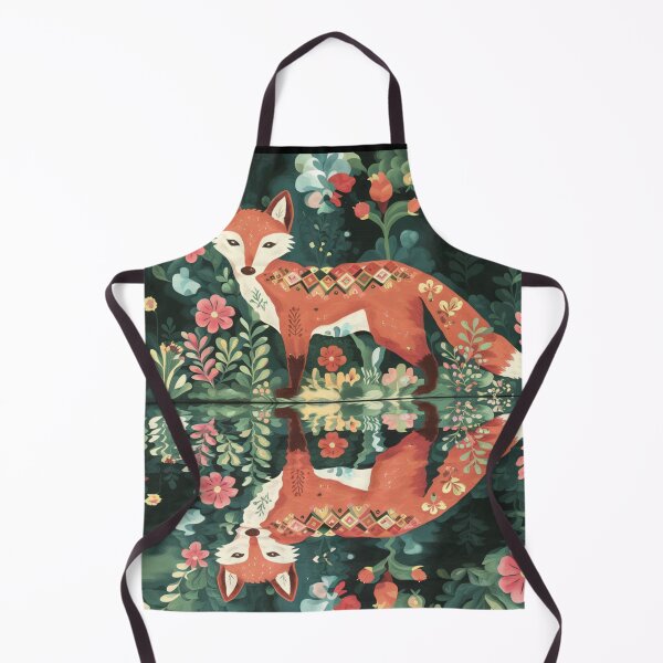 Item preview, Ethnic Floral Geometric Fox in the reflection designed and sold by Angie-Atelier.