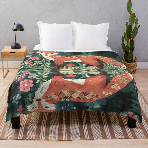 Item preview, Ethnic Floral Geometric Fox in the reflection designed and sold by Angie-Atelier.