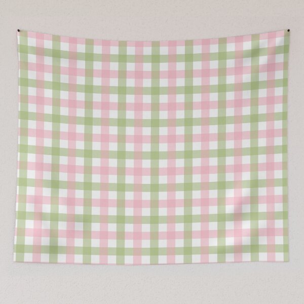Item preview, Pink and Green Gingham Pattern designed and sold by starrylite.