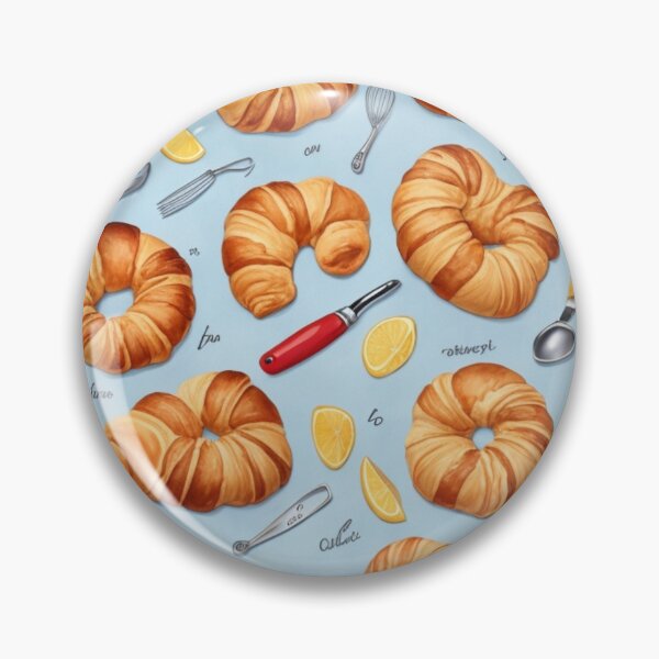 Item preview, set of watercolor kitchen tools make the croissant designed and sold by PeckyPom.