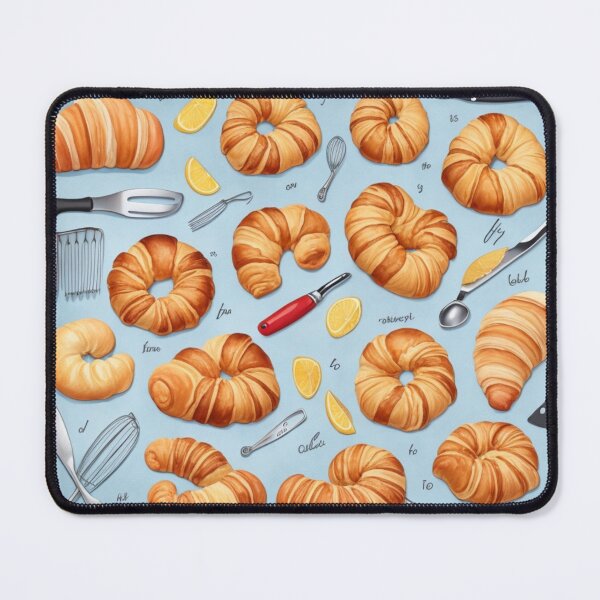 Item preview, set of watercolor kitchen tools make the croissant designed and sold by PeckyPom.