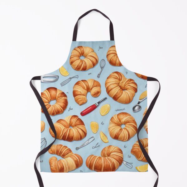 Item preview, set of watercolor kitchen tools make the croissant designed and sold by PeckyPom.