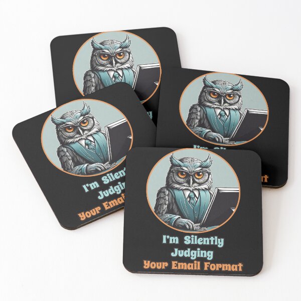 Item preview, Corporate Owl Boss, Funny Corporate Quotes - I'm Silently Judging Your Email Format designed and sold by Ridiculam Toga.