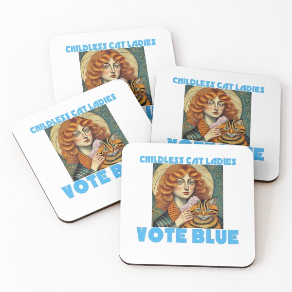 Item preview, CHILDLESS CAT LADIES VOTE BLUE Madam President Kamala designed and sold by Greenbacks.