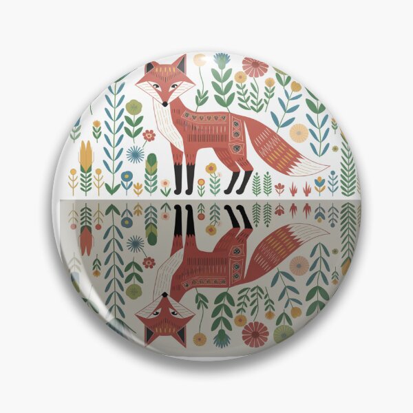Item preview, Ethnic Botanical Geometric Fox With Water Reflection designed and sold by Angie-Atelier.