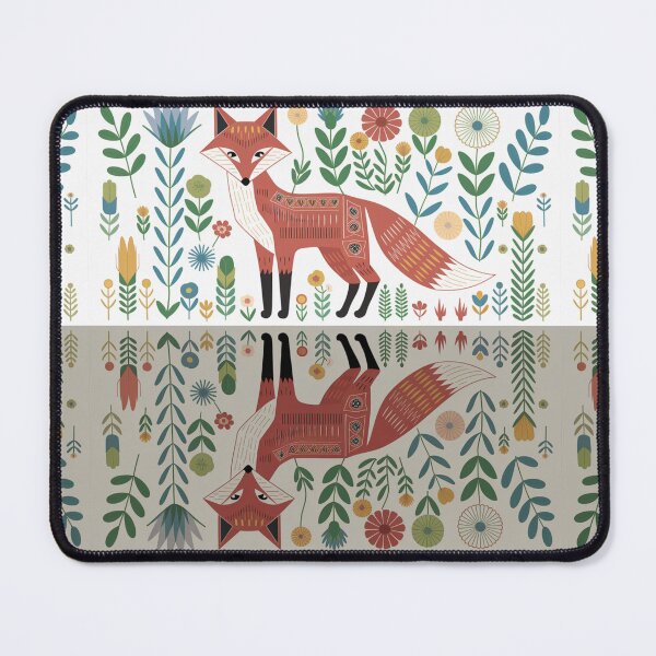 Item preview, Ethnic Botanical Geometric Fox With Water Reflection designed and sold by Angie-Atelier.