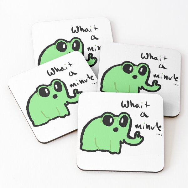 Item preview, Little Frog Saying Incorrectly Wait A Minute Cute Funny Gifts designed and sold by PientkaArt.