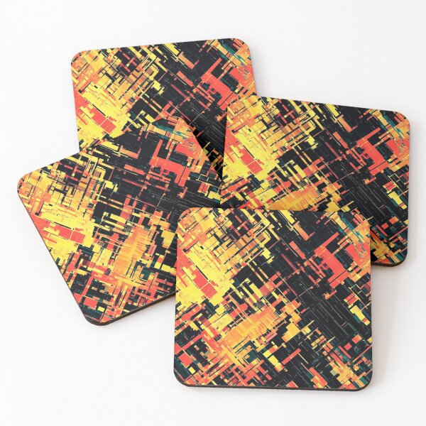 Item preview, Abstract data patterns, Orange Black designed and sold by mind-coloring.