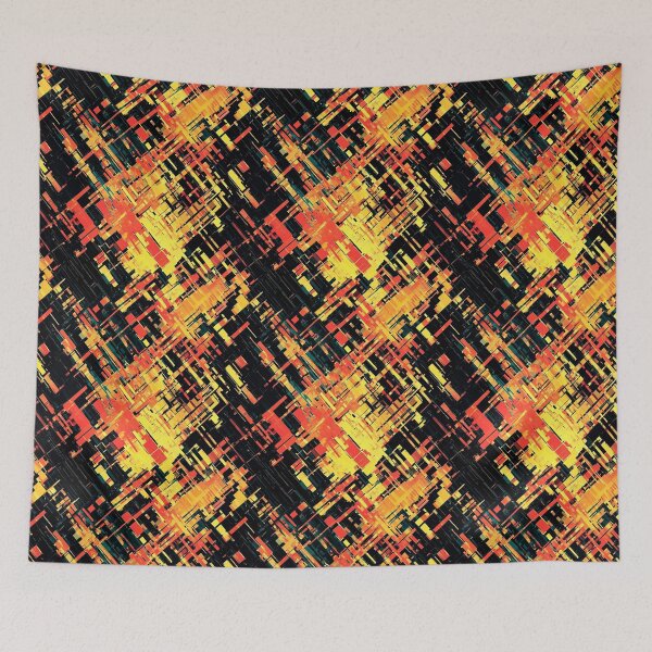 Item preview, Abstract data patterns, Orange Black designed and sold by mind-coloring.