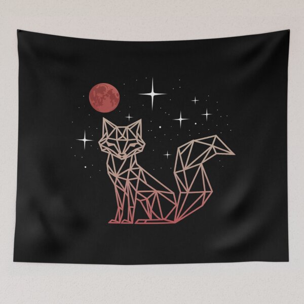 Item preview, Geometric Fox with the Red Moon designed and sold by Angie-Atelier.