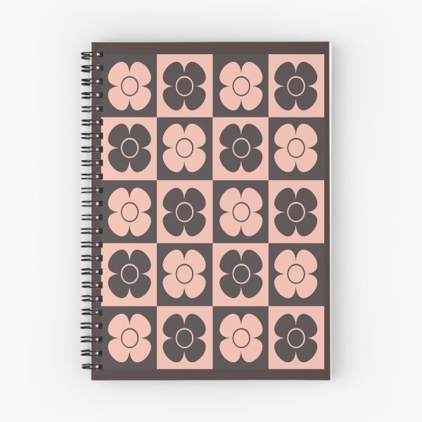Item preview, Checker pattern retro daisy deep brown and pink  designed and sold by Inkworthy.