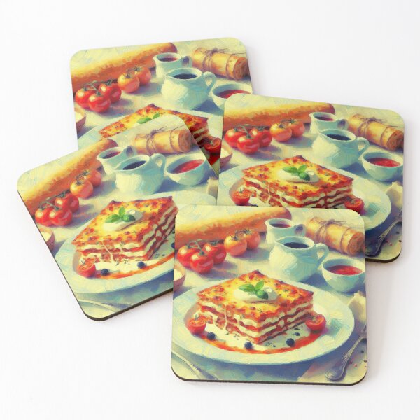 Item preview, Lasagna Impressionism Art Style designed and sold by artofuniverse.