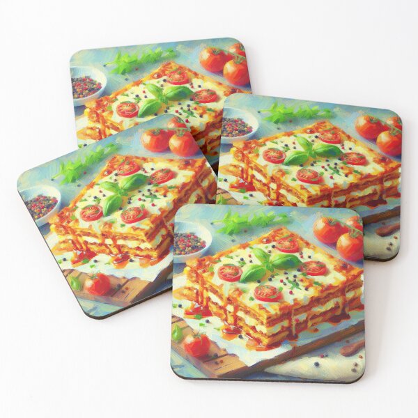 Item preview, Lasagna Impressionism Art Style designed and sold by artofuniverse.