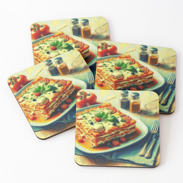 Item preview, Lasagna Impressionism Art Style designed and sold by artofuniverse.