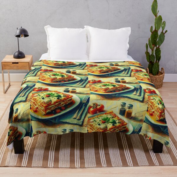 Item preview, Lasagna Impressionism Art Style designed and sold by artofuniverse.