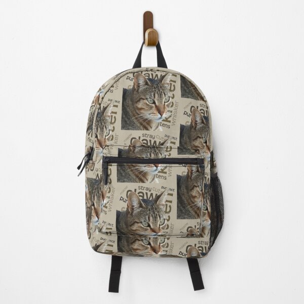 Item preview, Stunning Tabby Cat With Cat Related Word Collage Background designed and sold by taiche.